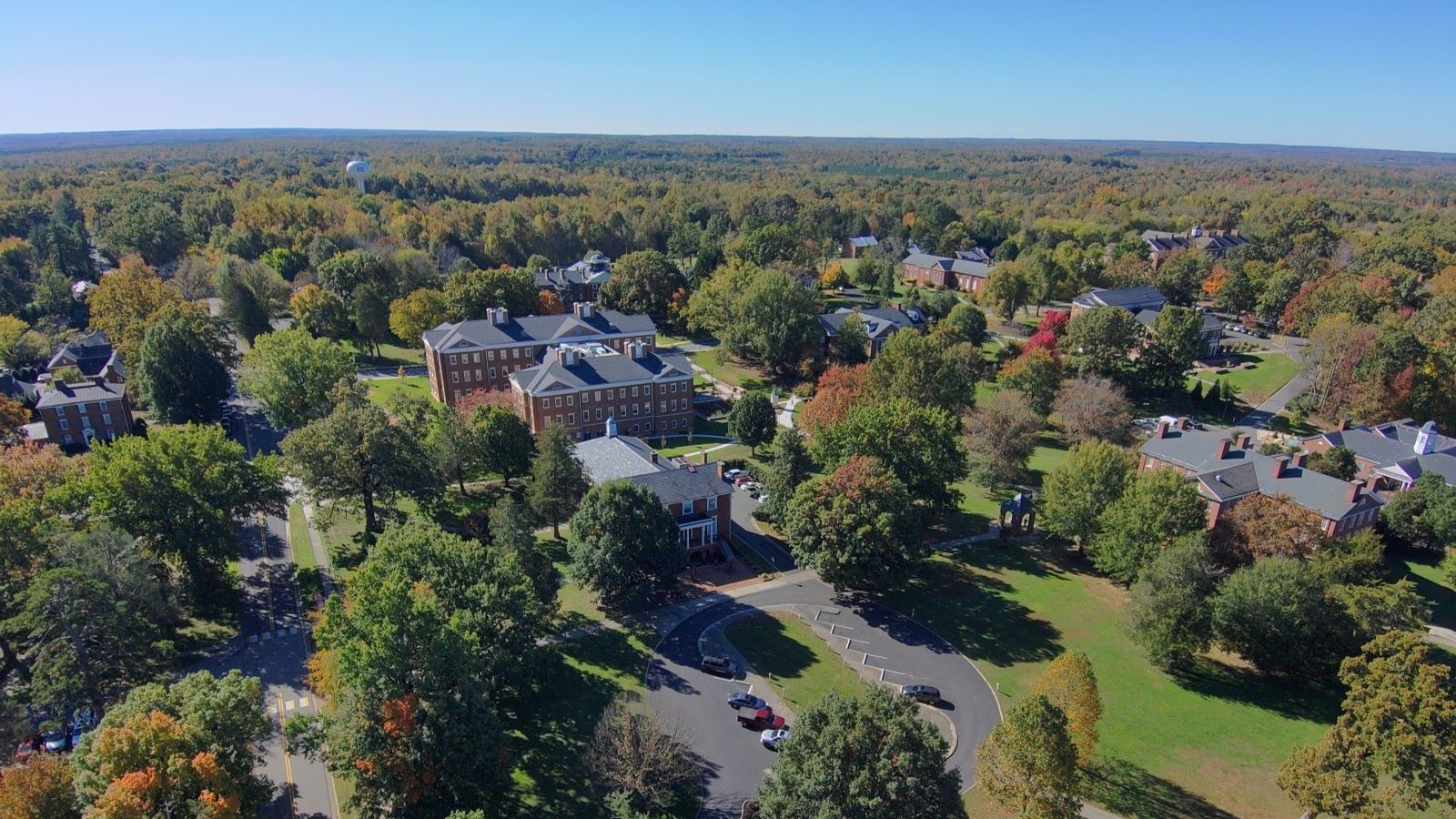 Hampden-Sydney College campus aerial image