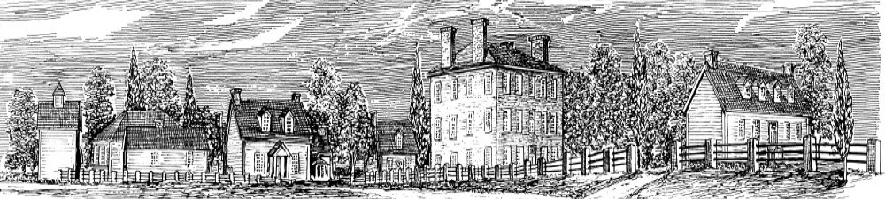 historic drawing of "Old" Hampden-Sydney College