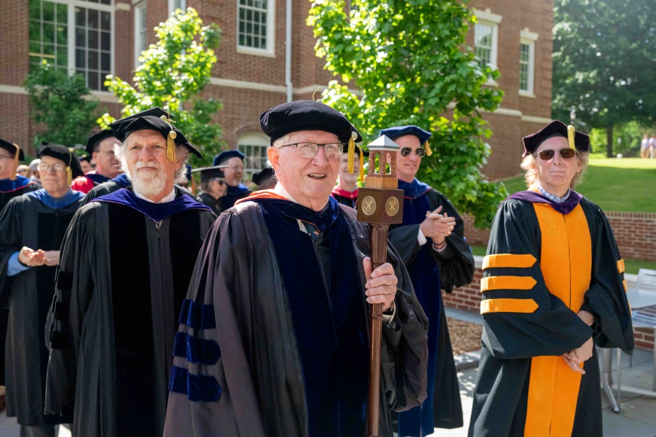 faculty processing at commencement
