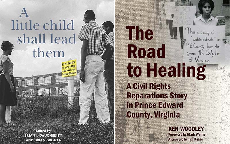 Book covers for "A Little Child Shall Lead Them" and "The Road to Healing"