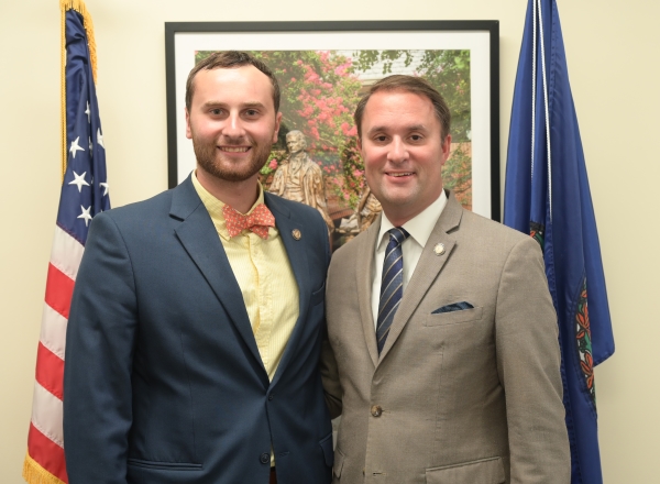 Charles Adams with VA Attorney General Miyares