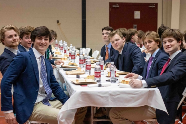 H-SC students having fun at the dinner table